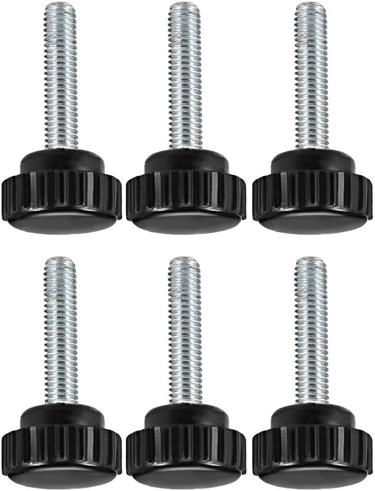 MACHSWON Knurled Clamping Knobs Saw Drill Press Lathe and Routing Jigs Packaging Machinery Printing Equipment Hand Clamping Handle Bolt Hand Knob Screw Replacement Parts M6 x 30mm 6pcs