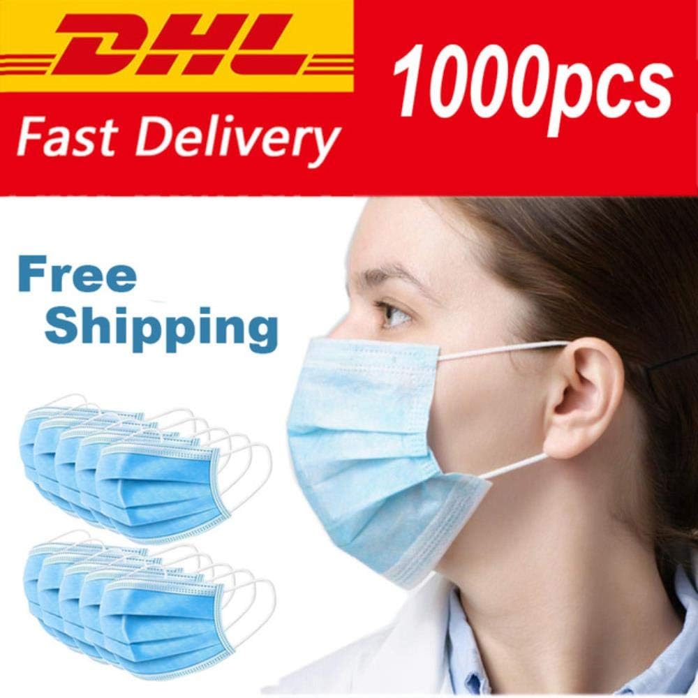 Disposable 3-Ply Anti-Dust Disposable Surgical Face Mouth Masks,1000Pcs-Blue