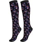 Yealedee Compression Socks Calf Knee High Support Socks Novelty For Women Men Athletic Running Hiking Nurse