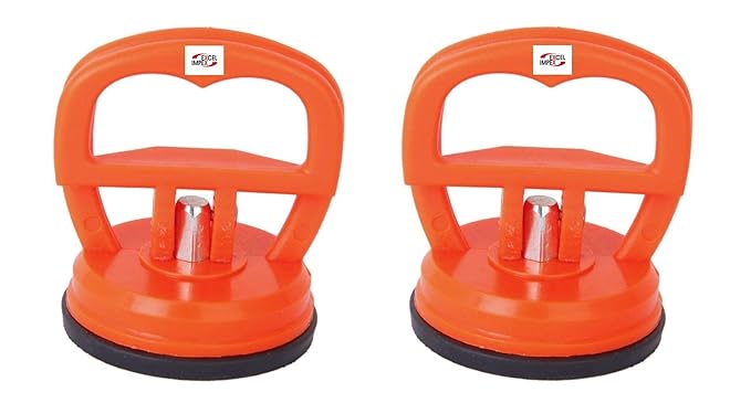 Single Suction Lifter for Glass, Suction Cup Sucker Pad, Dent Puller, Glass Carrying Handle Lifter Set of 2