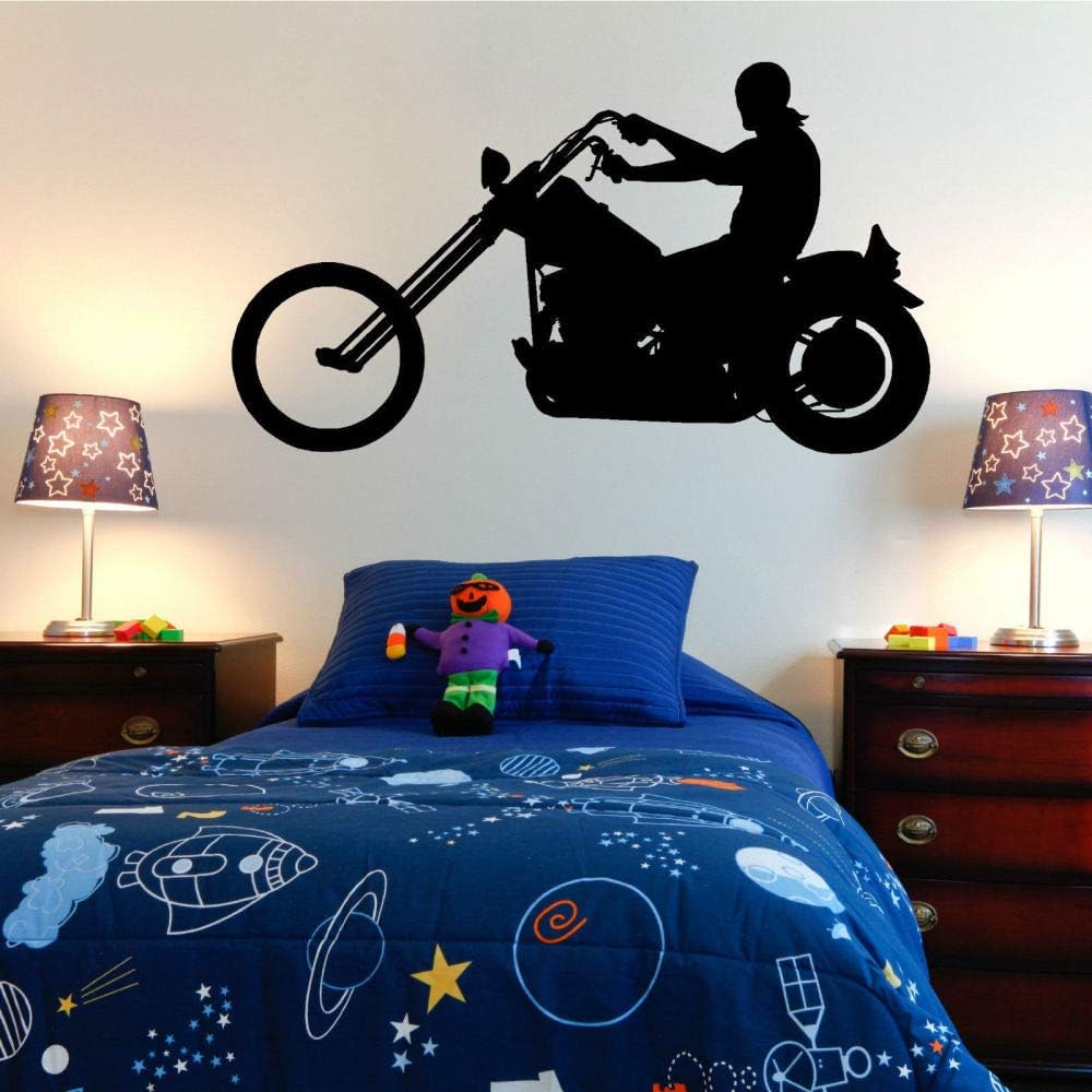 JXMK Sticker for Children's Room Harley-Davidson Motorcycle Vinyl Wall Decal Sticker 57 x 100 cm
