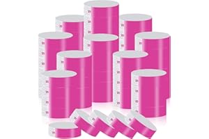 IDWRISTS 1000 Pcs Paper Wristbands for Events Waterproof Wrist Bands Lightweight Festival Identification Wristbands Neon Adhesive Event Wrist Band for Party