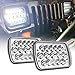 MICTUNING 2Pcs 45w 7x6 Led Headlights Rectangular 5x7 Hi Lo Led Sealed Beam H6054 6053 6052 5054 Headlights Replacement for Jeep Wrangler YJ XJ MJ Chevy