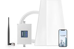 CELSGN Cell Phone Signal Booster for All Carriers, Up to 3,500 sq ft, Compatible with Verizon, AT&T, T-Mobile, Sprint & More, Boost 5G, LTE & 3G Signal on Band 2, 4 and 5