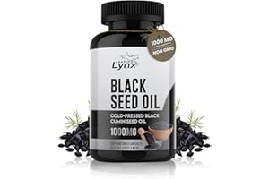Leaping Lynx Black Seed Oil 1000mg – Cold-Pressed Nigella Sativa Softgels for Immune, Heart, Joint & Skin Health | 120 Softgels (60-Day Supply) | Non-GMO, Cold Pressed Black Cumin Seed Oil