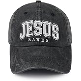 Tallngtha Jesus Saves Hats for Men Women, Funny Adjustable Cotton Christian Baseball Cap