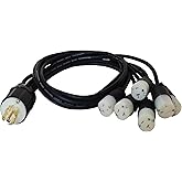 JUNMAN 5pin L21-30 to Edison Power Cable 5ft 1.5meters Length 13AWG for Power Distro 1pc Pack