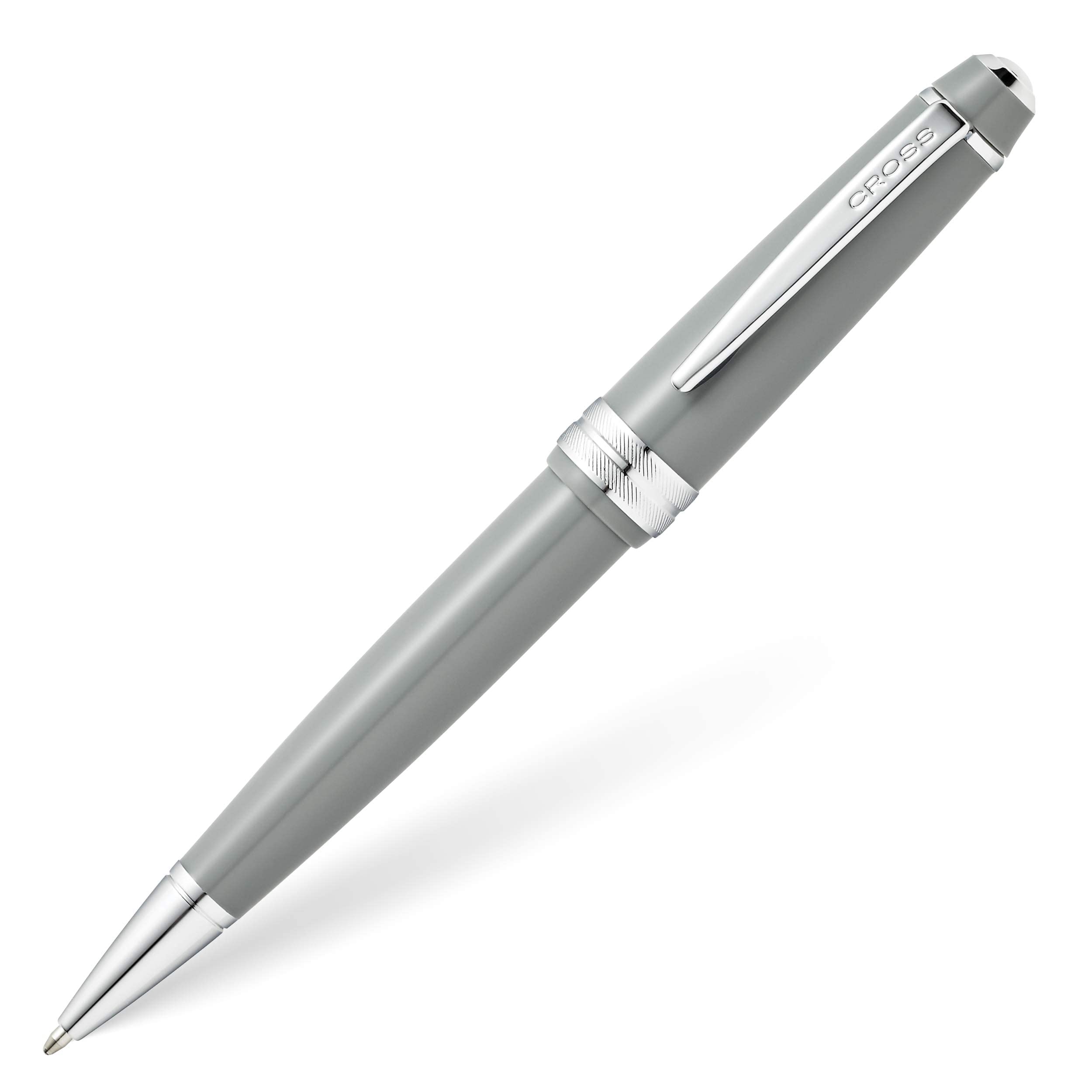 CROSS Bailey Light Polished Grey Resin Ballpoint Pen INCL. Premium Gift Box - Refillable Medium Ball Pen, Glossy Gray