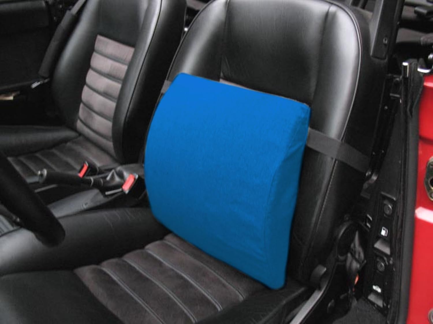 KOYOSO Cuscino Lombare Auto In Pelle Con Memory Foam, Supporto Ergonomico Per Sedile, Ideale Per Ufficio E Viaggi