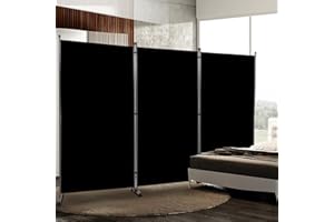 HOMSCREENER Room Divider 6FT Folding Privacy Screens, 3 Panel Partition Room Dividers w/Freestanding Design, Portable Wall Divider for Room Separtation, Fabric Room Divider Panel Sceen for Home Office Bedroom