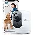 Amazon.com : COCOCAM 2K Indoor Pan/Tilt Security Camera with 5200mAh ...