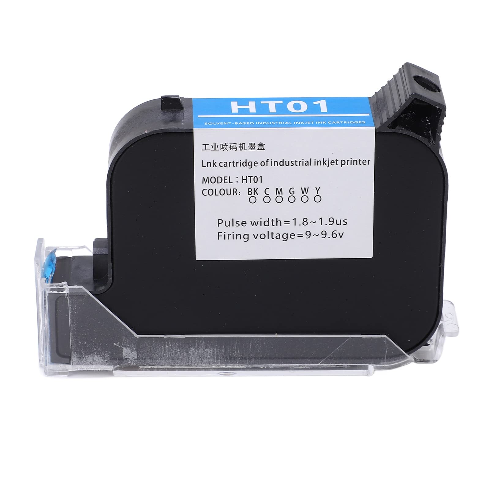Photo 1 of Inkjet Printer Ink Cartridge, HT01 42ML Handheld Printer Ink Cartridge, Rapid Drying Inkjet Printer Cartridge Replacement 12.7mm, Inkjetprinterink (Black)