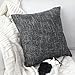 Kevin Textile Pillow Case Faux Linen Toss Soft Throw Cushion Covers for Couch, Invisible Zipper, 18x18 inches(Set of 2, Black)