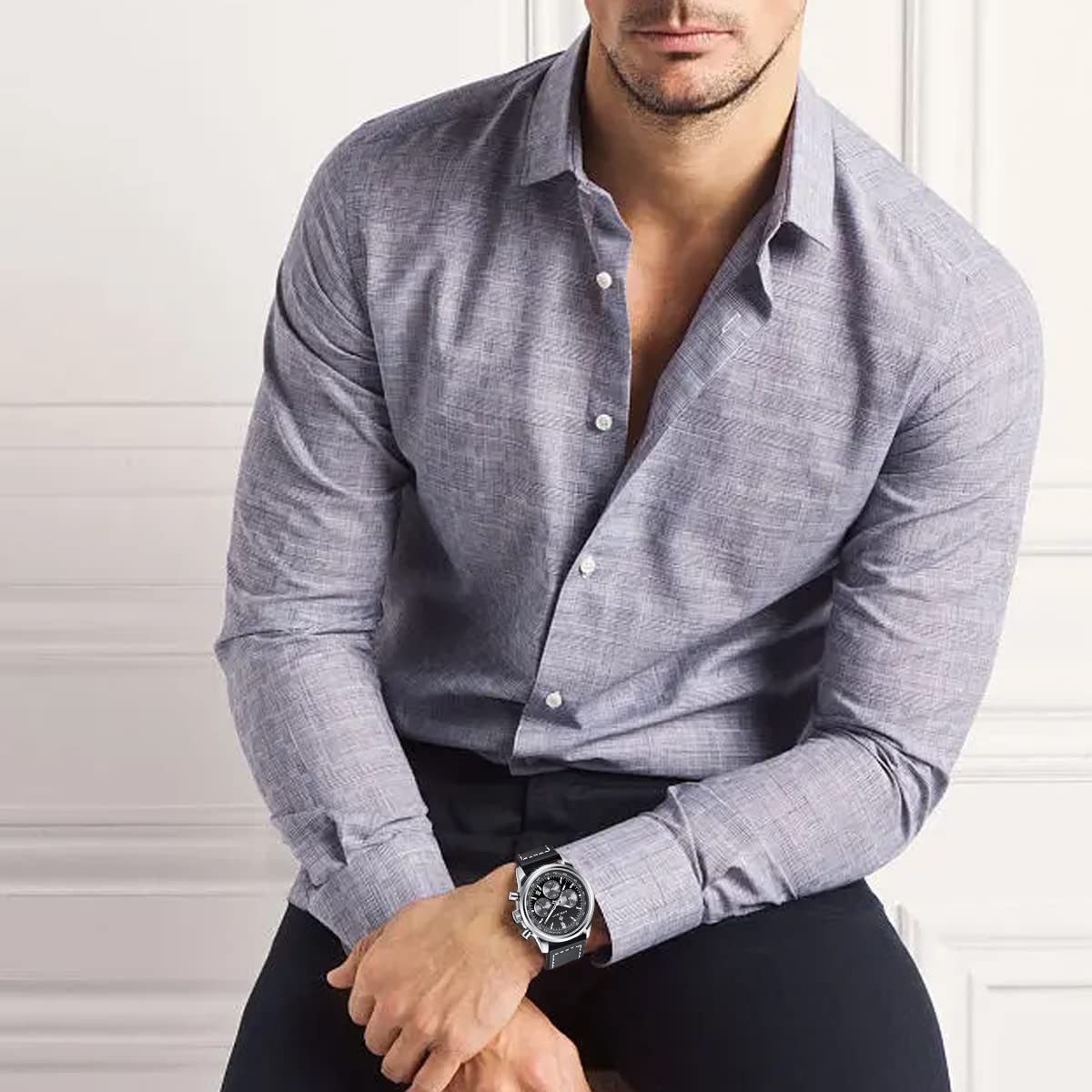 BENYAR AKNIGHT Herrenuhr Braun Leder Strap Chronograph Quarz Uhr Männer Datum Kalender Wasserdicht Armbanduhr Herren Sport mit Leder Armband Elegantes Geschenk