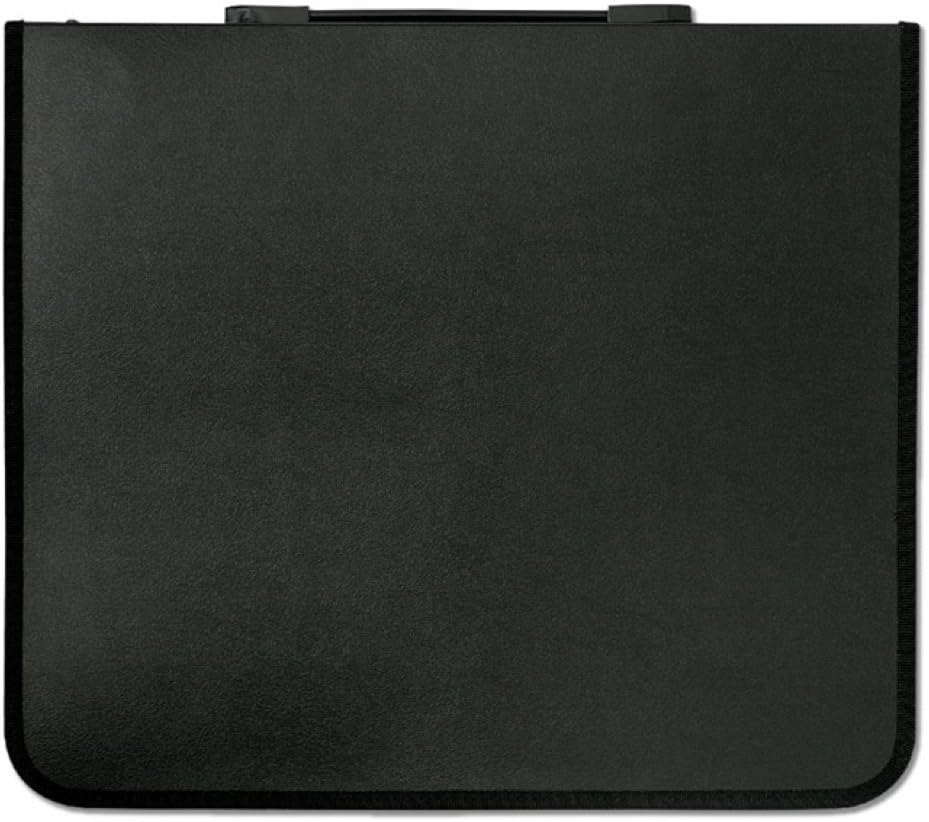 Prat Start 1 Presentation Case, Buffalo-Grain Cover, Multi-Ring Binder with 10 Sheet Protectors, Spine-Mounted Handle, 14 X 11 inches, Black (S1-2141)