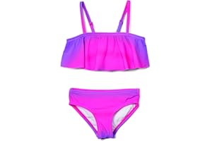 Kanu Surf Girls' Karlie Flounce Bikini Beach Sport 2 Piece Swimsuit