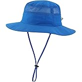 Home Prefer UPF50+ Kids Wide Brim Sun Hat for Boys Girls UV Protection Hat Mesh Wide Brim Fishing Hat Beach Water Bucket Hat