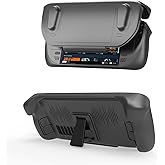 EJGAME Upgraded Ultra Slim TPU Protective Case with Front Cover for Steam Deck/OLED , Shock-Absorption, Non-Slip and Anti-Scratch Design Cover Protector-Black