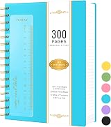 NIRMIRO A5 Spiral Notebook 300 Pages 100gsm Lined Paper PVC Cover Black view 1