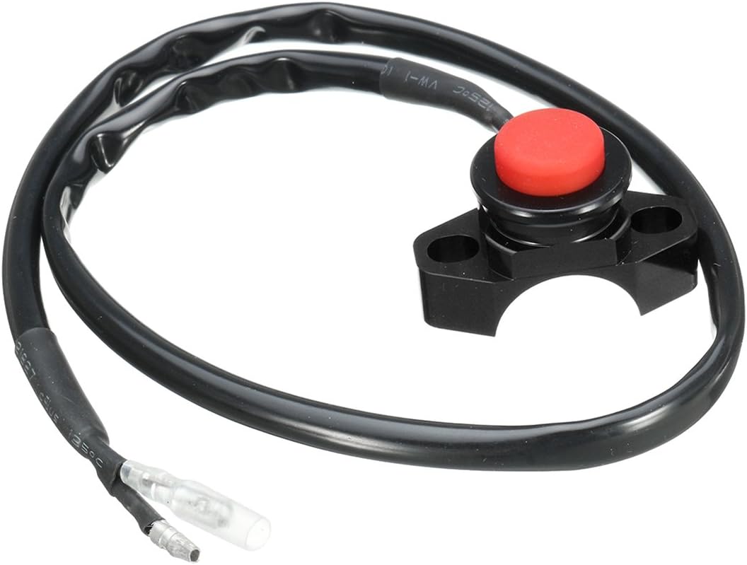 Alamor Engine Kill Starter Button Switch Motorcycle Pit Dirt Bike Atv Quad-Black