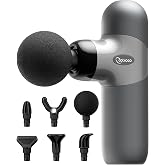 cotsoco Mini Massage Gun, Deep Tissue Percussion Muscle Massager, Compact Portable Handheld Massager with 6 Heads &amp; 4 Speeds, Quiet for Home, Gym, Office, Travel, Gift for Men and Women