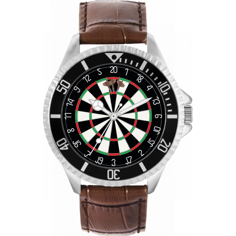 Toff London Mens Brown Dartboard 180 Watch