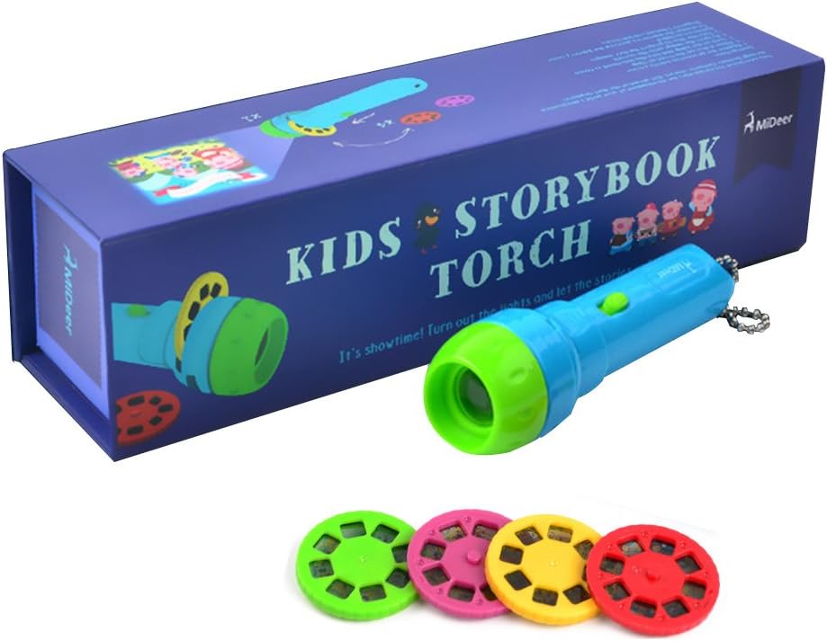 Kids Projector Lighting Story Flashlight Projector Kids Flashlight 4 Theme 32 Pictures Sleeping Flashlight by MiDeer