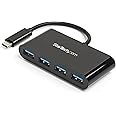 StarTech.com 4-Port USB-C Hub - Portable USB-C to 4x USB-A Hub - Bus-Powered USB 3.0 (5Gbps) Type-C Hub - USB 3.0 Port Expander (HB30C4AB)