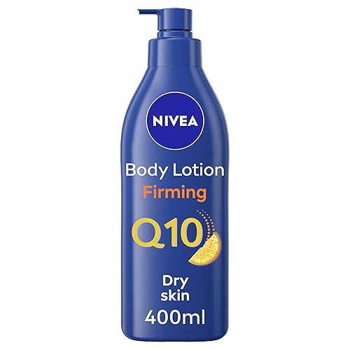 NIVEA Q10 Firming Rich Body Lotion + Vitamin C (400ml), Firming Body Lotion with Collagen Booster Complex, 72H NIVEA Moisturiser, NIVEA Body Lotion for Dry Skin