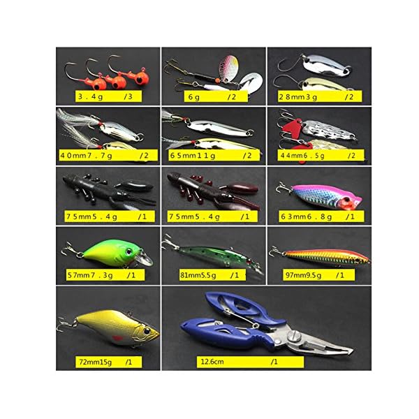 OriGlam-101PCS-Fishing-Lure-Set-Kit-Fishing-Tackle-LotsPortable-Fun-Fishing-Baits-Kit-Set-for-Saltwater-and-Freshwater-With-Tackle-Box