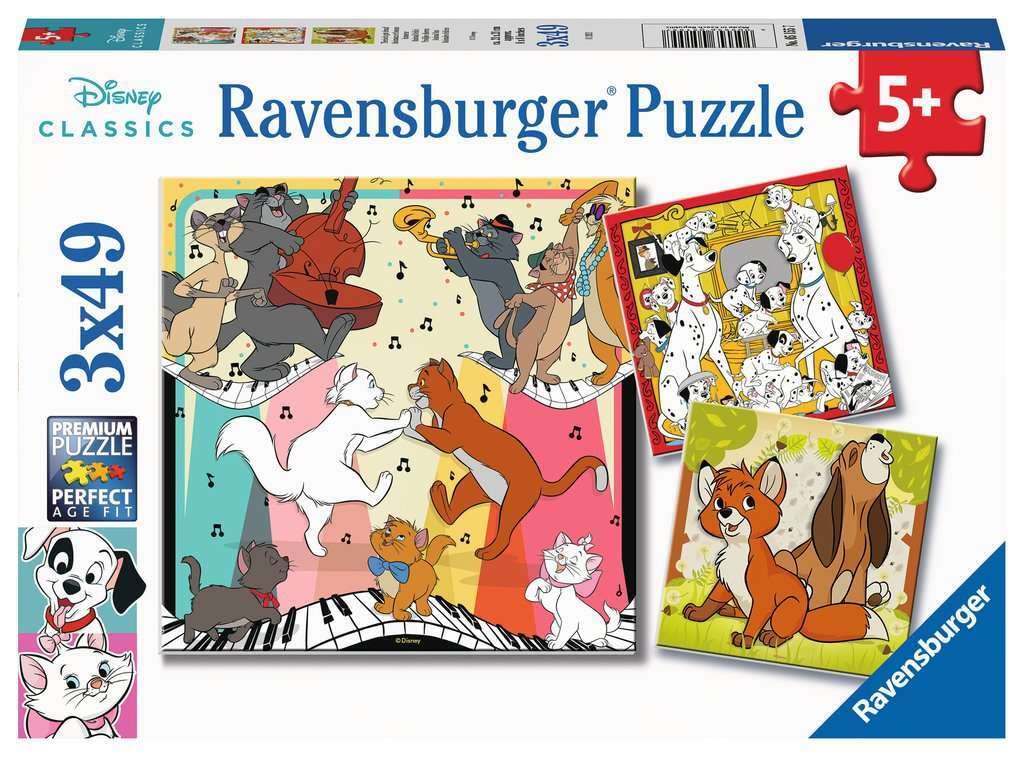Ravensburger Children's Puzzle 05155 Animal Good On Puzzle for Children from 5 Years Disney Puzzle with 3 x 49 Pieces