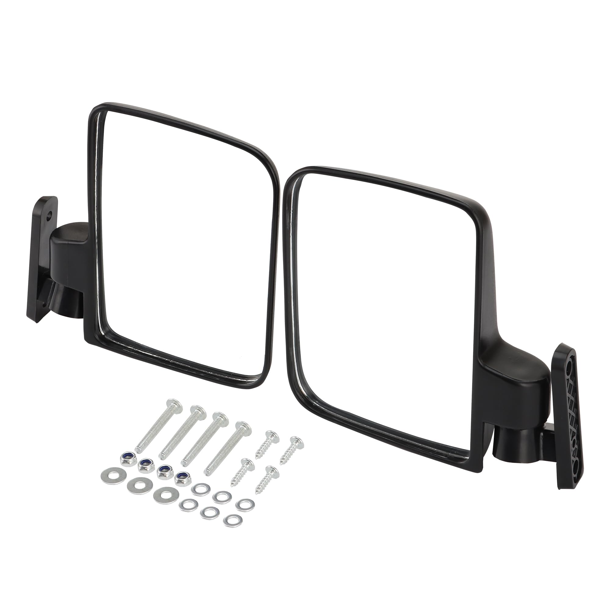 WOOSTAR Folding Side View Golf Cart Mirror Adjustable Replacement for Ezgo Club Car Pack of 2