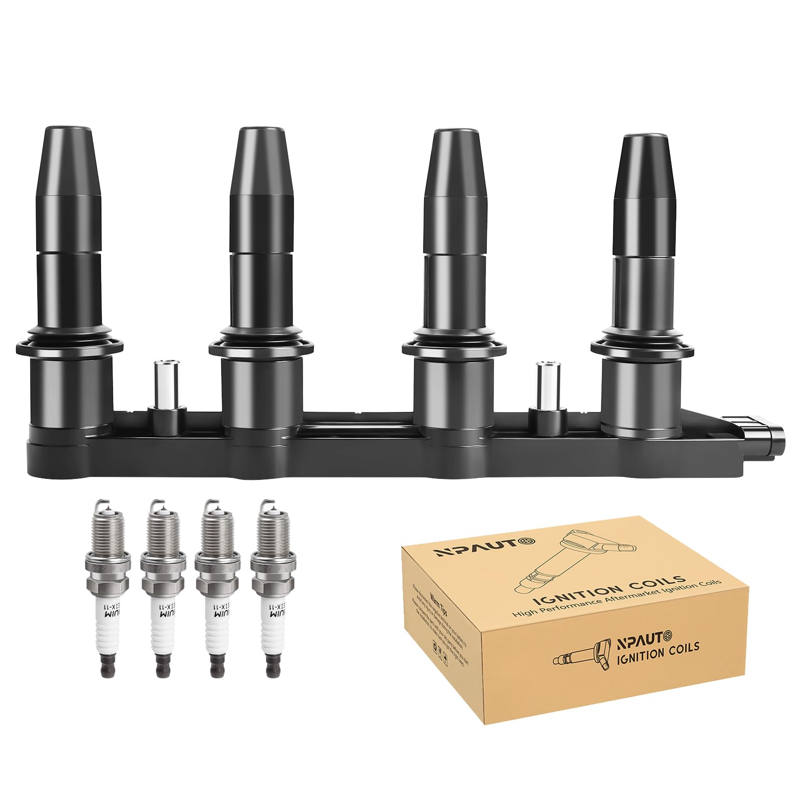 Photo 1 of Ignition Coil Pack and Spark Plugs kit fit for L4 1.8L 2011 2012 2013 2014 2015 Chevy Cruze, 2012-2018 Chevy Sonic, 1.6L 2009 2010 2011 Chevy Aveo 5, UF620