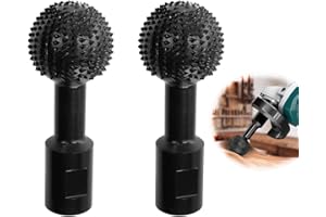 AZB 2 Pcs Sphere Rotary Burr with 5/8-11 Threads for 4 1/2 and 5 Inch Angle Grinder, Wood Carving Burrs for Carving Grinding Polishing Engraving