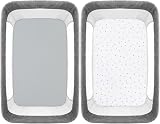 SPRINGSPIRIT Next to Me Crib Sheets Fitted 83x50cm Grey White Stars 2 Pack view 6