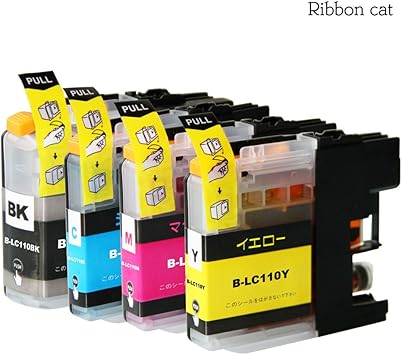 Amazon Lc１１０ ブラザー互換インクカートリッジ ４色セット Icチップ付 V3 対応機種 Dcp J152n Dcp J132n Dcp J137n リボンキャットオリジナル Jan Ribbon Cat インクカートリッジ 通販