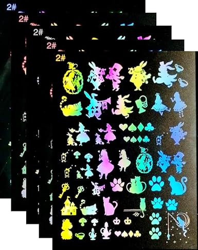 Amazon ５枚セット 童話シリーズ レジン封入用 イラストシート レジン シート 透明シート ホログラム 素材 3 デコ素材 通販