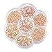 Souarts 710pcs-Mixed Rose Gold and Gold Plated Color Lobster Clasps Coil Ends Spring Clasp Earring Backs Jump Ring Jewelry Finding for Necklace Bracelet Jewelry Making