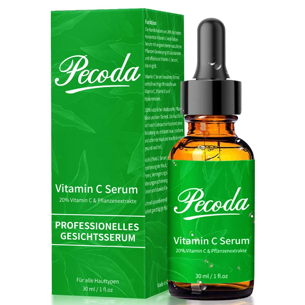 Vitamin C Serum für Gesicht mit BIO Hochdosiert 20 Vitamin C