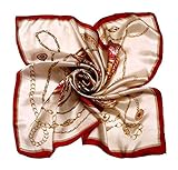 Kobwa(TM) Women Flower Mulberry Silk Square Scarves Bandana Scarf