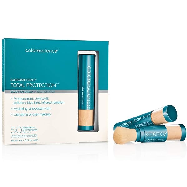 COLORESCIENCE SUNFORGETTABLE TOTAL PROTECTION BRUSH-ON SHIELD SPF 50 MULTIPACK – FAIR