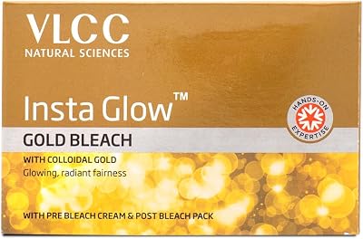VLCC Insta Glow Gold Bleach 402g Skin Brightening Facial Hair Brightens