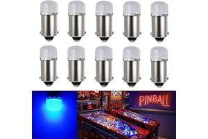 YM E-BRIGHT EverBright Coins display Bulb Pachinko Game Machine T11 756 1893 1847 BA9S Led Bulb Replacement for Pinball Machine Light Toy Car Lamp, 5630 Chipsets, DC 6V 6.3V,Blue(10-Pack)