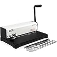Rayson PT1202 Coil Binding Machine, 3:1 Pitch, 32 Hole Punch for Spiral & Click Binding Spines, Metal Spiral Binder Hole Punch, Punches 12 Sheets at a Time