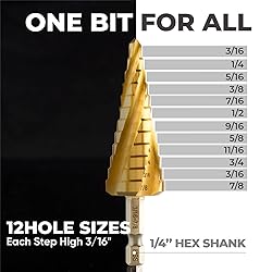 toolant Four Sprial Flute Step Drill