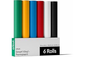 Cricut Smart Permanent Vinyl, Sampler Pack (13in x 24in, 6 Sheets)