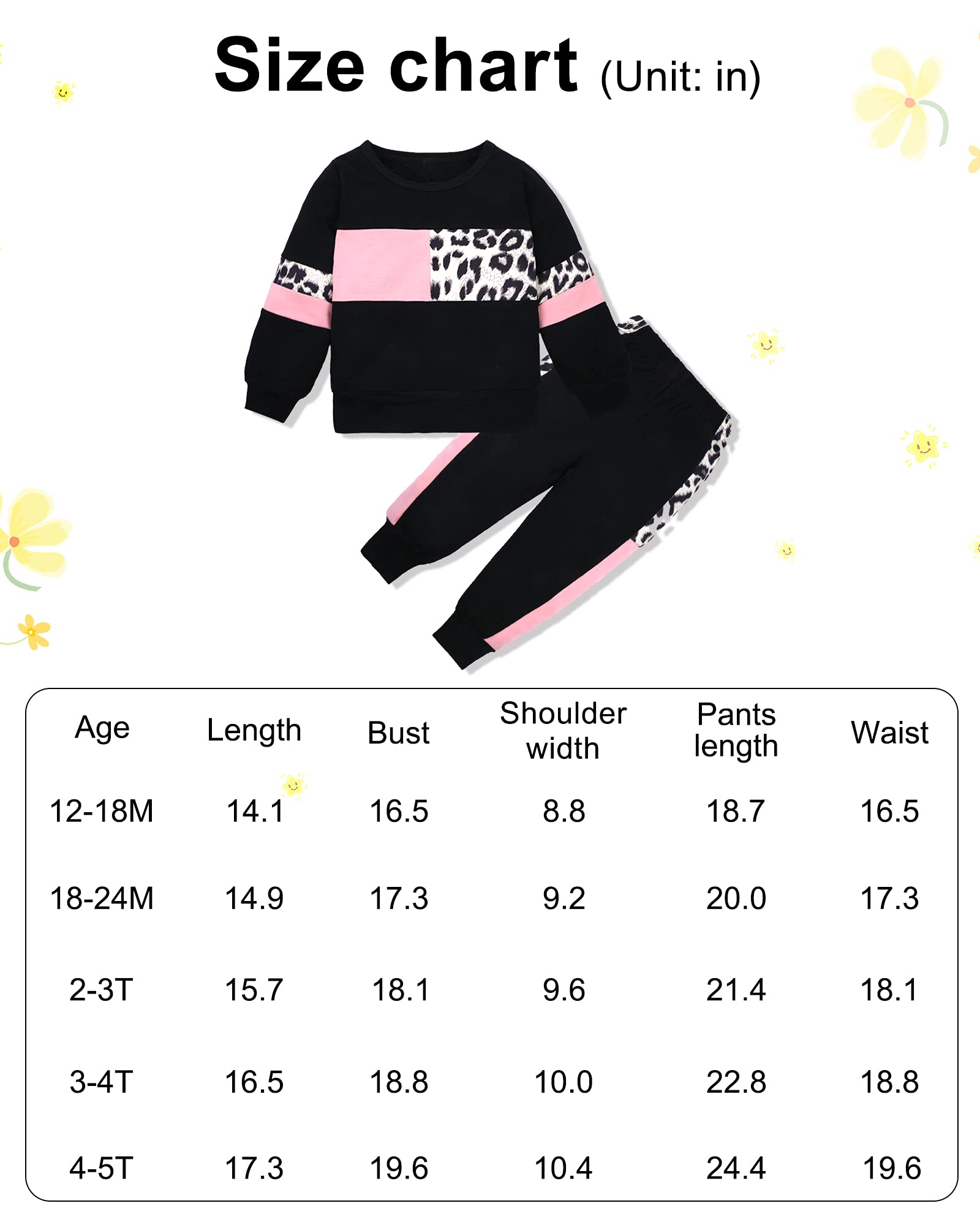 WESIDOM Baby Girl Clothes Sets, 2pcs Autumn Long Sleeve Clothes Outfits Toddler Girl Sweater Sets
