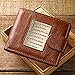 Christian Art Gifts Genuine Leather Wallet for Men Plans For You with Brass Inlay – Jeremiah 29:11 Bible Verse Quality Classic Leather Spice Brown RIFD Blocking Bifold Wallet Christian Gifts for Men