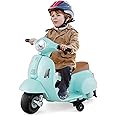 HONEY JOY Kids Motorcycle, Electric Vespa Scooter with Training Wheels, Headlight, Horn, One-Button Start, 6V Battery Powered Toddler Motorcycle, Ride On Toy, Gift for Boys Girls (Green)
