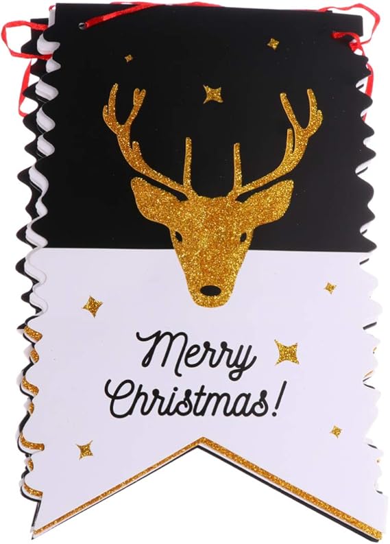 Amosfun - Set de pancartas navideñas para Fiesta navideña, diseño de